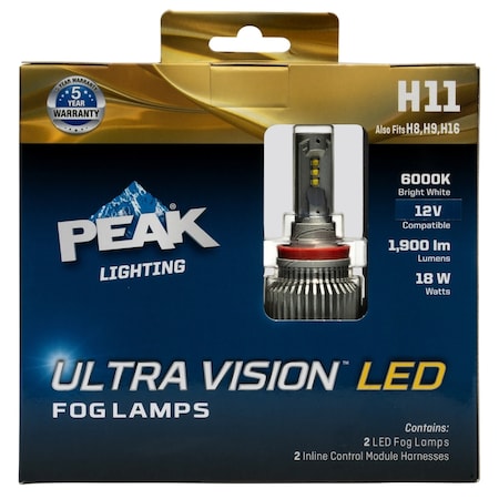 Peak Peak Ult Led H11 2Pk H11ULED-2PK